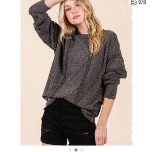 Chic Dark Gray Sweater